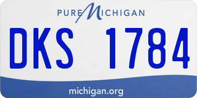 MI license plate DKS1784