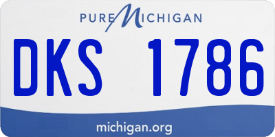 MI license plate DKS1786