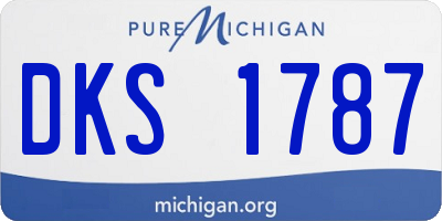 MI license plate DKS1787