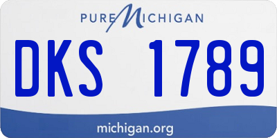 MI license plate DKS1789