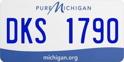 MI license plate DKS1790