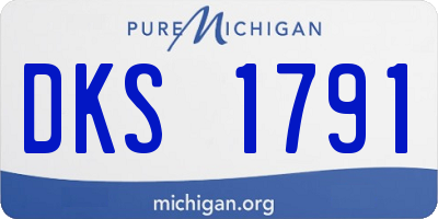 MI license plate DKS1791