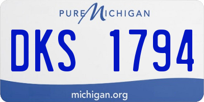 MI license plate DKS1794