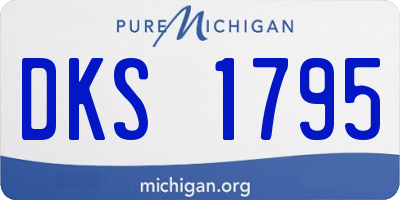 MI license plate DKS1795