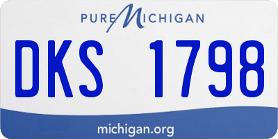 MI license plate DKS1798