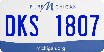 MI license plate DKS1807