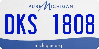 MI license plate DKS1808