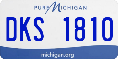 MI license plate DKS1810