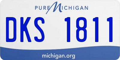 MI license plate DKS1811