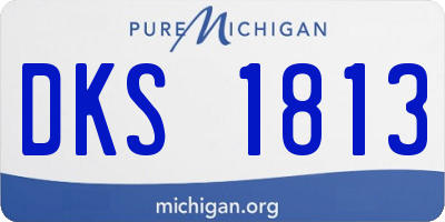 MI license plate DKS1813