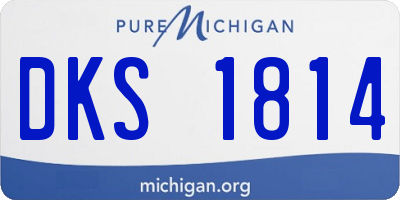 MI license plate DKS1814