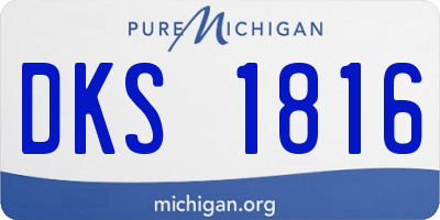 MI license plate DKS1816