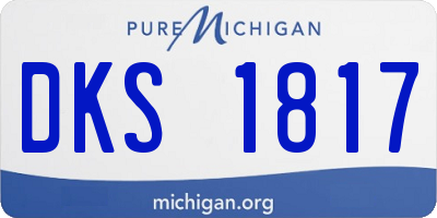 MI license plate DKS1817