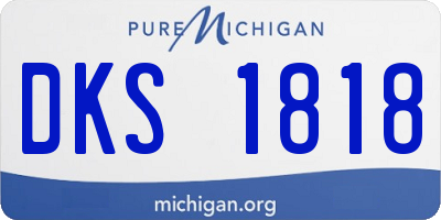 MI license plate DKS1818