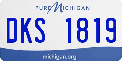 MI license plate DKS1819