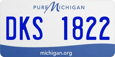 MI license plate DKS1822