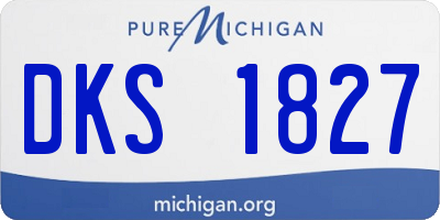 MI license plate DKS1827
