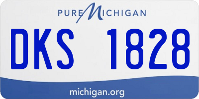 MI license plate DKS1828