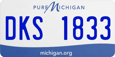 MI license plate DKS1833