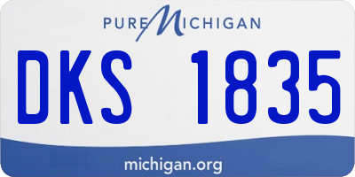 MI license plate DKS1835