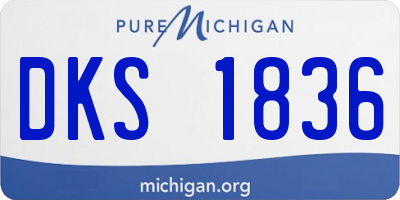MI license plate DKS1836