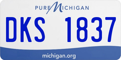 MI license plate DKS1837