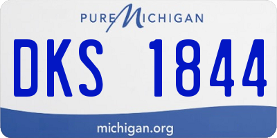 MI license plate DKS1844