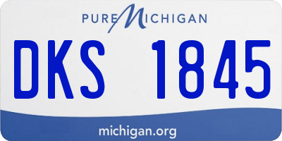 MI license plate DKS1845