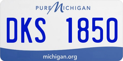 MI license plate DKS1850