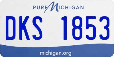 MI license plate DKS1853