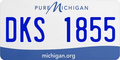 MI license plate DKS1855