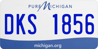 MI license plate DKS1856