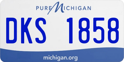 MI license plate DKS1858
