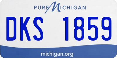 MI license plate DKS1859