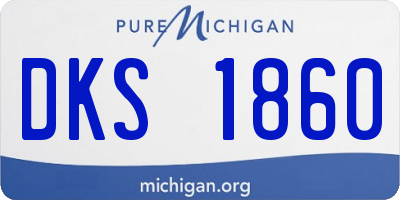 MI license plate DKS1860
