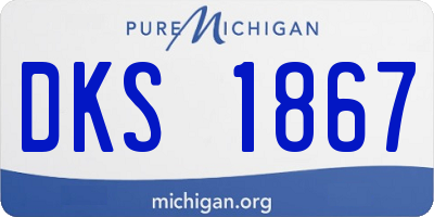 MI license plate DKS1867