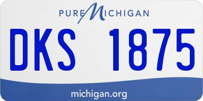 MI license plate DKS1875