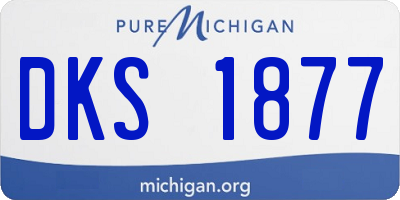 MI license plate DKS1877