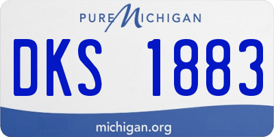 MI license plate DKS1883