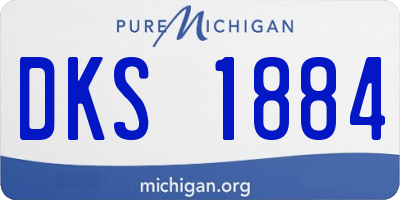 MI license plate DKS1884