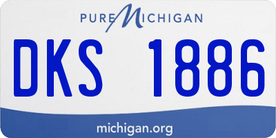 MI license plate DKS1886