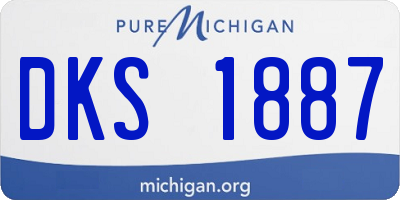 MI license plate DKS1887