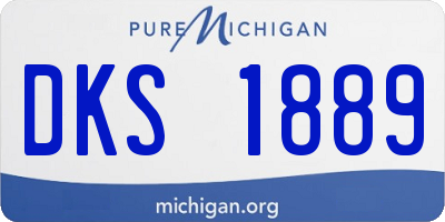 MI license plate DKS1889