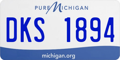 MI license plate DKS1894