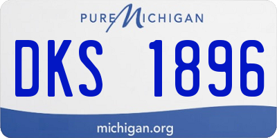 MI license plate DKS1896