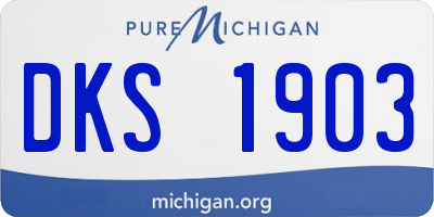 MI license plate DKS1903