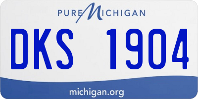 MI license plate DKS1904