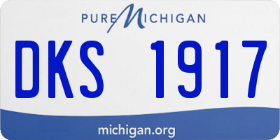 MI license plate DKS1917