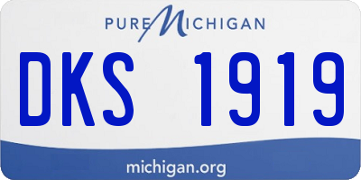 MI license plate DKS1919