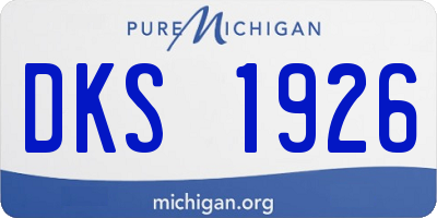 MI license plate DKS1926